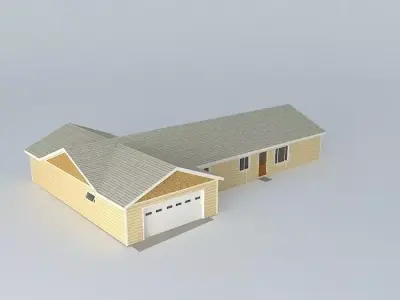 Basic modular house Free 3D model