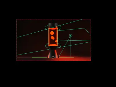 Lava Lamp Retro 3D Render Low-poly 3D model