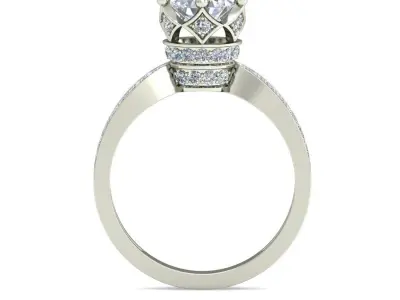 Women Ring  Render 3dm STL OBJ FBX Details 3D print model 75