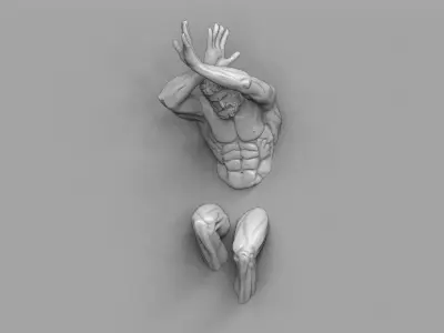 Hercules statue 3D print model
