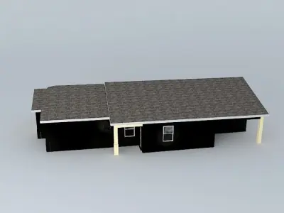 House with roof Free 3D model