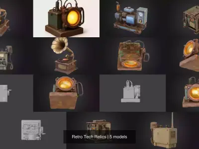 Retro Tech Relics 3D Model Pack