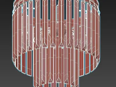 vitaluce-v5155-1-3-1pl light fixture with crystals hanging fr... 3D model