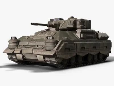 Sci Fi Tank Low-poly 3D model by alpenwolf-96
