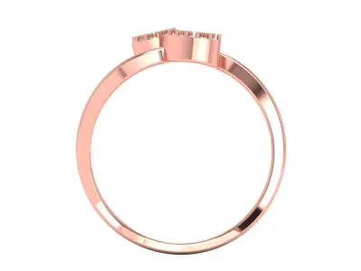 Solitaire Wedding Engagement Women Light Weight Rings 3D print model 4