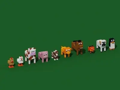 Voxel Game Models - Starter Pack 3D model