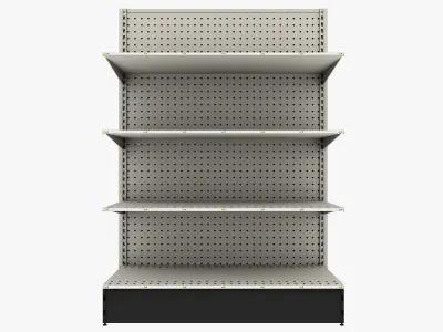 Store Shelf Low-poly 3D model