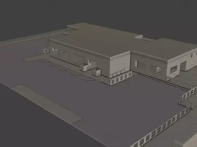 Layout 003 Restaurant Low-poly 3D model