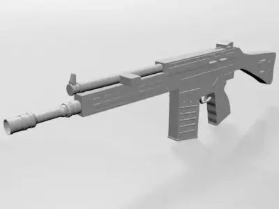 Heckler and Koch G3 Rifle 01 3D model