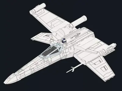 Studio Scale Model-X Kitbasher Template with Greebly Pack 3D print model