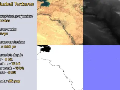 Mosul Iraq City Landscape 3D Model 3D model