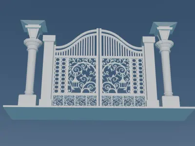 Gateway Exterior Gate 3D model 3D print model
