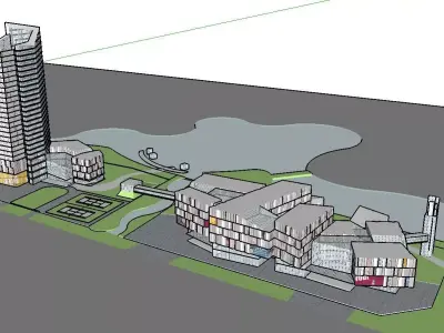 vacation spot-Resort-Fashion Leisure Hotel-0126 3D model