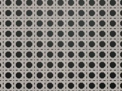 White Painted Octagonal Rattan Cane Weave PBR Texture
