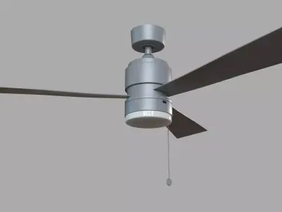 Fanimation Zonix 52 Silver Indoor Outdoor Ceiling Fan LED Light Free 3D model