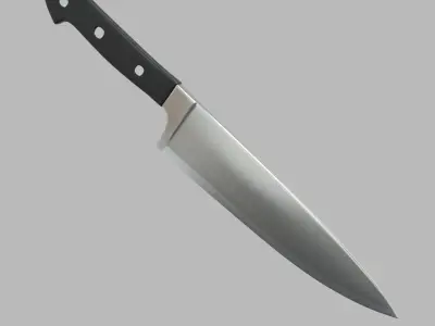 Chef Knife Low-poly 3D model