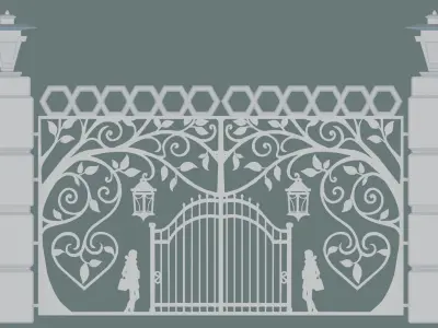Gateway Exterior Gate 3D print model 2