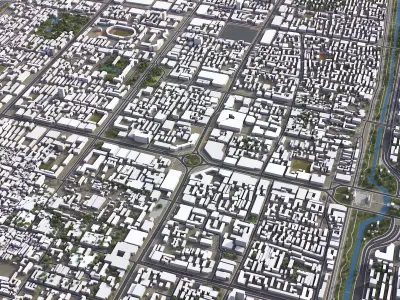 Xian - city Low-poly 3D model