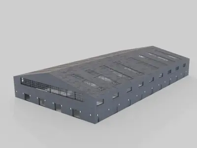 Warehouse Low-poly 3D model