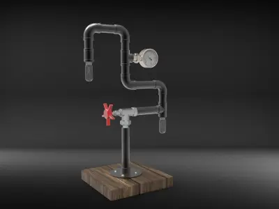 Steampunk Lamp 3D print model