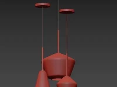 30932-35 three lamps hanging from ceiling 3D model