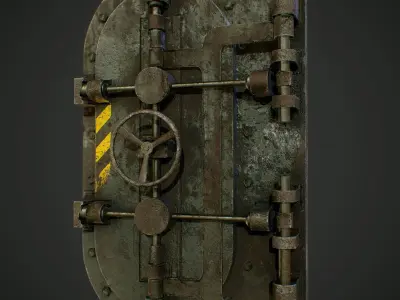 Bulkhead Door Low-poly 3D model