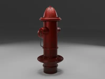 Fire Hydrant Low-poly 3D model