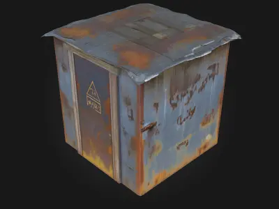Rusty Metal Shack  Gritty Shelter of the Wastelands 3D model