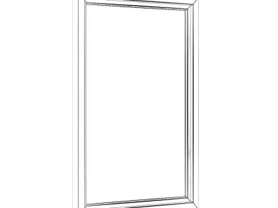 Wooden Window 01 3D model