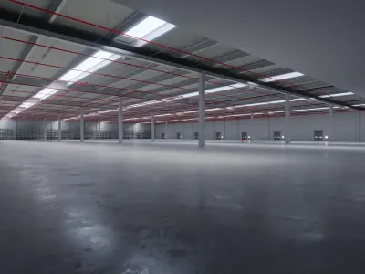 Industrial Warehouse Interior 6 Low-poly 3D model