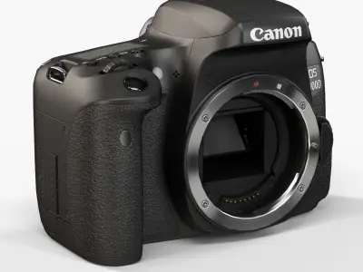Canon EOS 8000D DSLR camera Low-poly 3D model