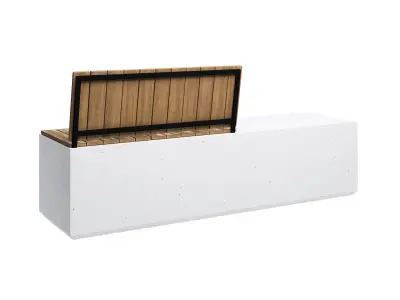 Concrete bench - BOX WBH 3D model