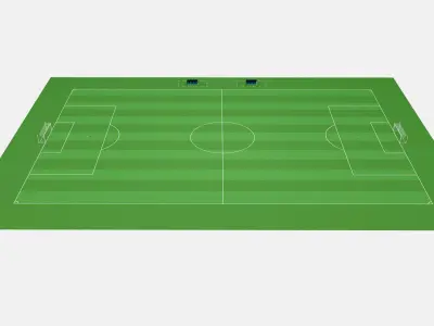 Modern stadium for soccer - us football and rugby 3D model