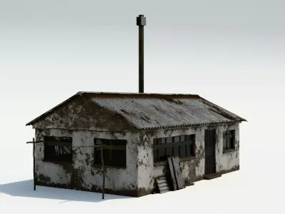 Old house 03 Low-poly 3D model