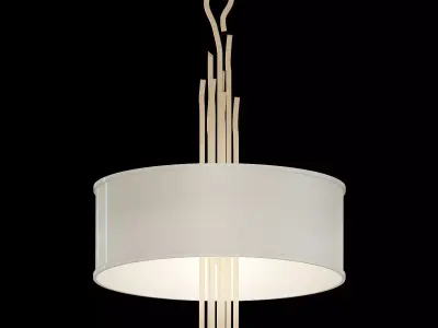Matte Bronze Chandelier 3D model