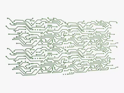 Electronic Circuit Board Pattern M 1 3D model