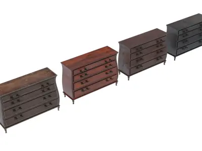 Chest of Drawers - Floor Cabinet Low-poly 3D model