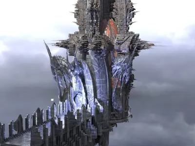Templar Sci Fi Tower 1  3D model