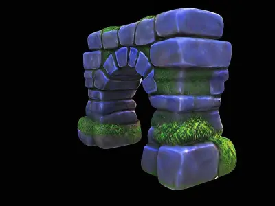 stylized stone arch 3D model purchase