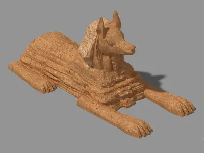 Sphinx egyptian statue of 3D model