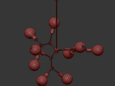 LEGYI leely chandelier - gold 3D model