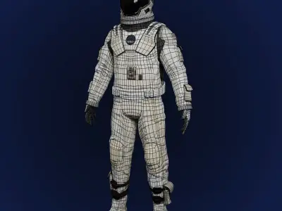 Sci Fi Space Suit Interstellar 3D Low-poly 3D model