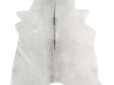 Light Grey Cowhide Rug by Hudson Hides 3D model