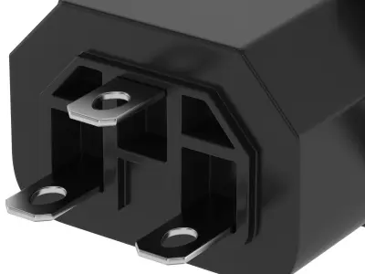 IEC 320 C13 Module 3D model