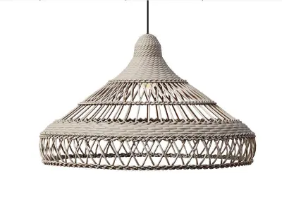 Wicker Lampshades Set 3D model