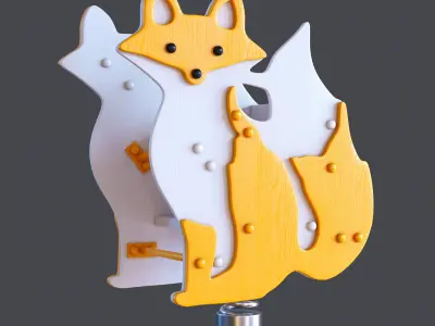 Playground Spring Fox 3D model