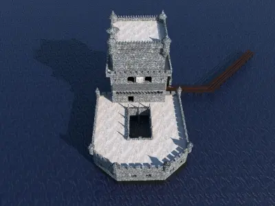 Belem Tower Low-poly 3D model
