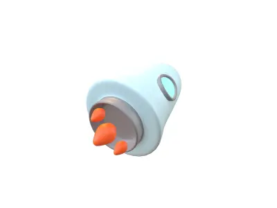 Rocket Icon v2 001 Low-poly 3D model