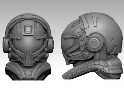 Sc-Fi Helmet 1 3D model