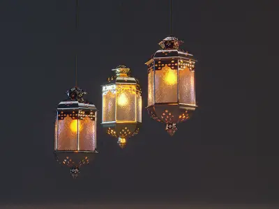 Islamic Arabic Lantern  Hanging 3D model